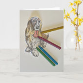 バッシー誕生日カード カード (黄色い花)