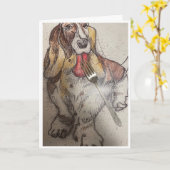 バッシー誕生日カード カード (黄色い花)