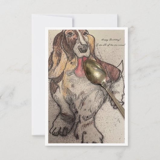 バッシー誕生日カード サンキューカード (正面)