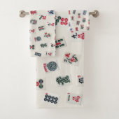 バッジで設計されたMahJoggタイル写真 バスタオルセット (インサイチュ)