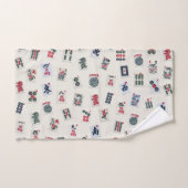 バッジで設計されたMahJoggタイル写真 バスタオルセット (ハンドタオル)