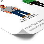 バッジの衣服方法 ポスター (角)