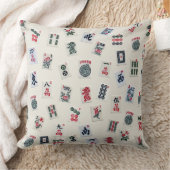 バッジのMa Jongタイルシンボルデザイン クッション (ブランケット)