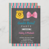 バッジまたはボージェンダーリビールパーティの招待状 招待状 (正面/裏面)