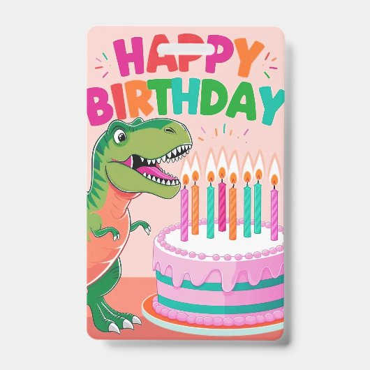 バッジハッピーバースデー 子供へ バッジ (正面)