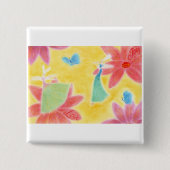 バッジパステルカラーラビットラブ&ジョイ 缶バッジ (正面)