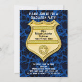 バッジブルーマーブル警察卒業パーティー 招待状 (正面)