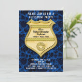 バッジブルーマーブル警察官退職パーティー 招待状 (スタンド正面)