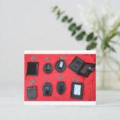 バッジホルダーケース、バッジホルダー財布、IDカード  ポストカード (スタンド正面)