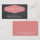 バッジモダンロゴ明るいコーラルクはっきりしたラックボード 名刺 (正面/裏面)