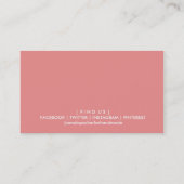 バッジモダンロゴ明るいコーラルクはっきりしたラックボード 名刺 (裏面)