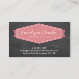 バッジモダンロゴ明るいコーラルクはっきりしたラックボード 名刺