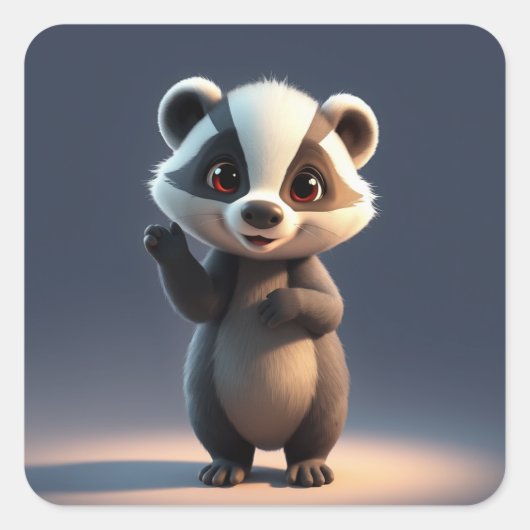 バッジャーのシール スクエアシール (正面)