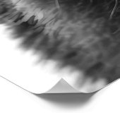 バッジャーウッドランドモダンポートレート白黒 ポスター (角)