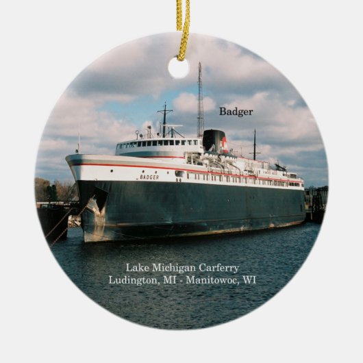 バッジャーオーナメント セラミックオーナメント (正面)