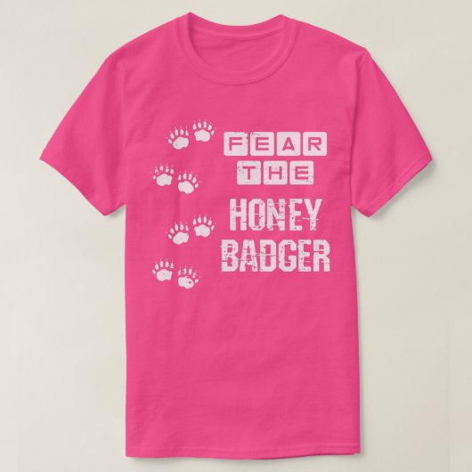 バッジャーレトロビハニーバッジャー Tシャツ (デザイン正面)