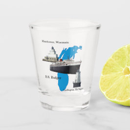 バッジャー湖ミシガンがガラスを撃った ショットグラス