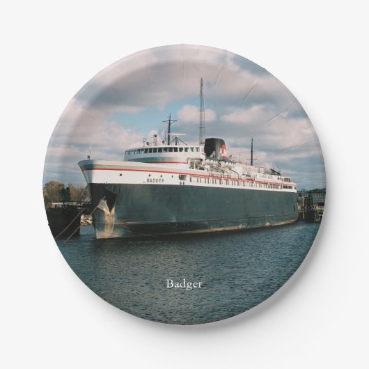 バッジャー紙プレート ペーパープレート (正面)