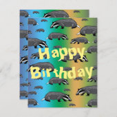 バッジャー誕生日カード シーズンカード (正面/裏面)