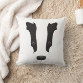 バッジャー顔シルエット クッション (ブランケット)