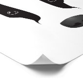 バッジャー顔シルエット ポスター (角)