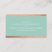 バッジロモダンゴヴィンテージモノグラムミントバラ金ゴールド 名刺 (裏面)