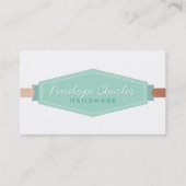 バッジロモダンゴヴィンテージモノグラムミントバラ金ゴールド 名刺 (正面)