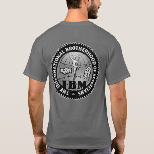 バッジ前面IBM背面75年 Tシャツ (裏面)
