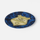 バッジ大理石警察の卒業/退職パーティー ペーパープレート (アングル)