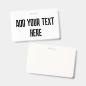 バッジ横書きテキストの追加カスタム方法 バッジ (Front & Back)