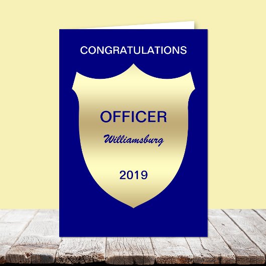 バッジ警察アカデミー卒業カード カード