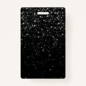 バッジ黒い水晶きらきら光るなStrass バッジ (裏面)