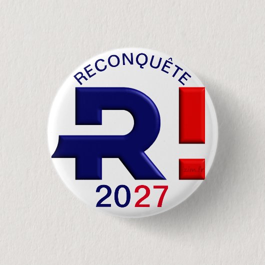バッジ32 mm、Reconquete 2027 缶バッジ (正面)