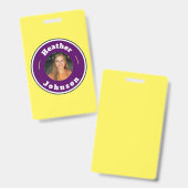 バッジ – カスタムパーソナライズされた（名前と写真の追加） (正面＆裏面)