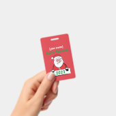 バッジ – カスタム家族のクリスマス（名前を追加） (手持ち)