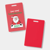 バッジ – カスタム家族のクリスマス（名前を追加） (正面＆裏面)