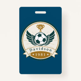 バッジ – サッカーパーソナライズされた- – 名前の追加