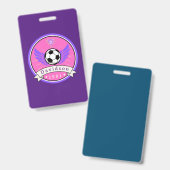 バッジ – サッカーパーソナライズされた- – 名前の追加 (正面&裏面)