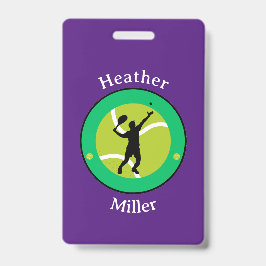 バッジ – テニスパーソナライズされた選手 – 名前の追加