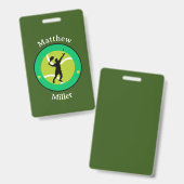 バッジ – テニスパーソナライズされた選手 – 名前の追加 (正面&裏面)