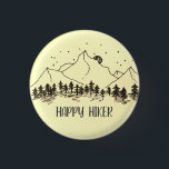 バッジ – ハッピーハイカー<br><div class="desc">次の冒険に衣服するバッジ！「ハッピーハイカー」のスローガンを掲げた手書きデザイン。</div>