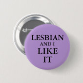 バッジ - レズビアンだって好きなの (正面&裏面)