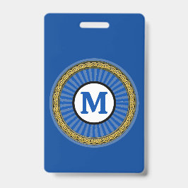 バッジ – 青 – -パーソナライズされたイニシャルの追加