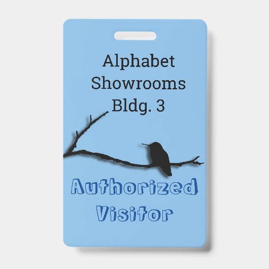 バッジ – Hummingbird on Branch (正面)