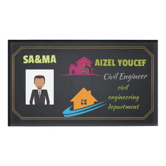 バッジID 名札 (正面)