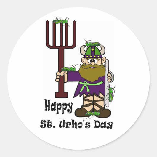 バッタのシールが多い聖ウルホ ラウンドシール (正面)