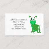 バッタデザイン コーリングカード (裏面)