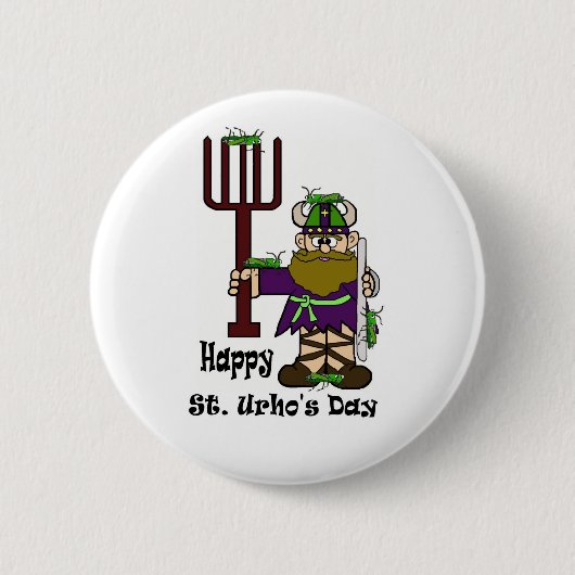 バッタボタンの多くが付いているSt. Urho 缶バッジ (正面)