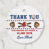 バッターアップベースボールボーイ誕生日ありがとう フェイバータグ (正面)