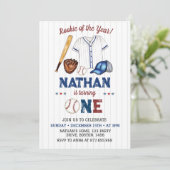 バッターアップベースボール1歳の招待状 招待状 (スタンド正面)